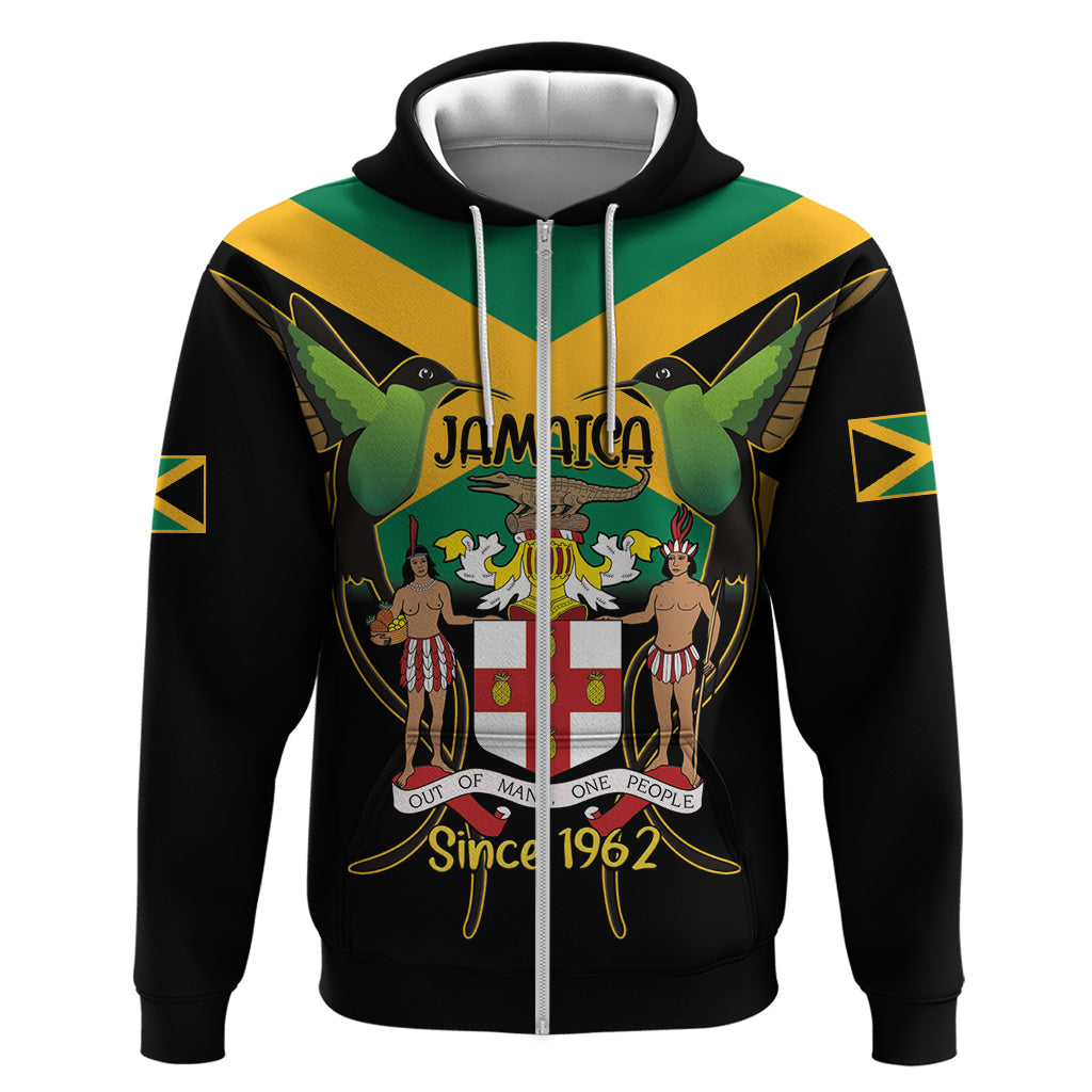 Jamaica Independence Day Hoodie Jumieka Coat Of Arms Mix Hummingbird LT14