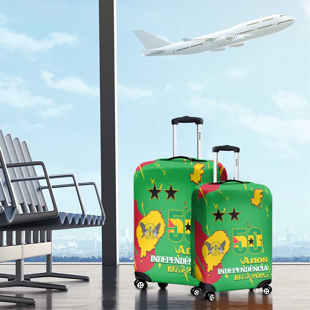 Sao Tome and Principe Independence Day Luggage Cover 50 Anos Independencia LT14