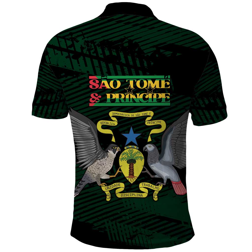 Sao Tome and Principe Polo Shirt Coat Of Arms Style LT14