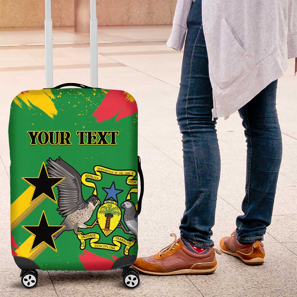 Custom Sao Tome and Principe Football Luggage Cover Selecao dos Falcoes e Papagaios LT14