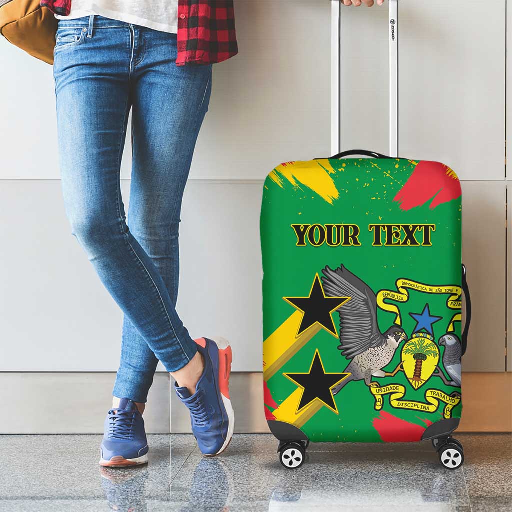 Custom Sao Tome and Principe Football Luggage Cover Selecao dos Falcoes e Papagaios LT14