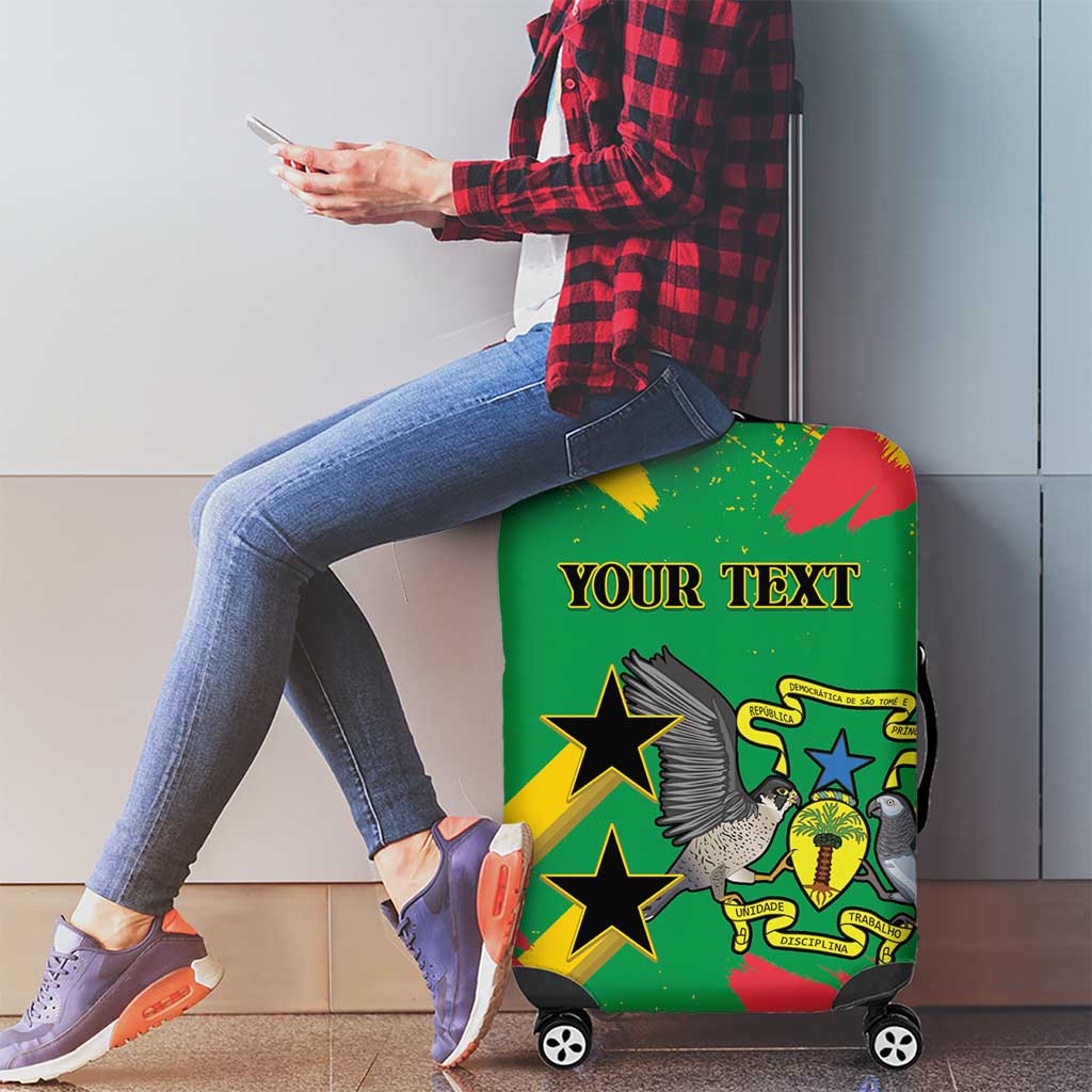 Custom Sao Tome and Principe Football Luggage Cover Selecao dos Falcoes e Papagaios LT14