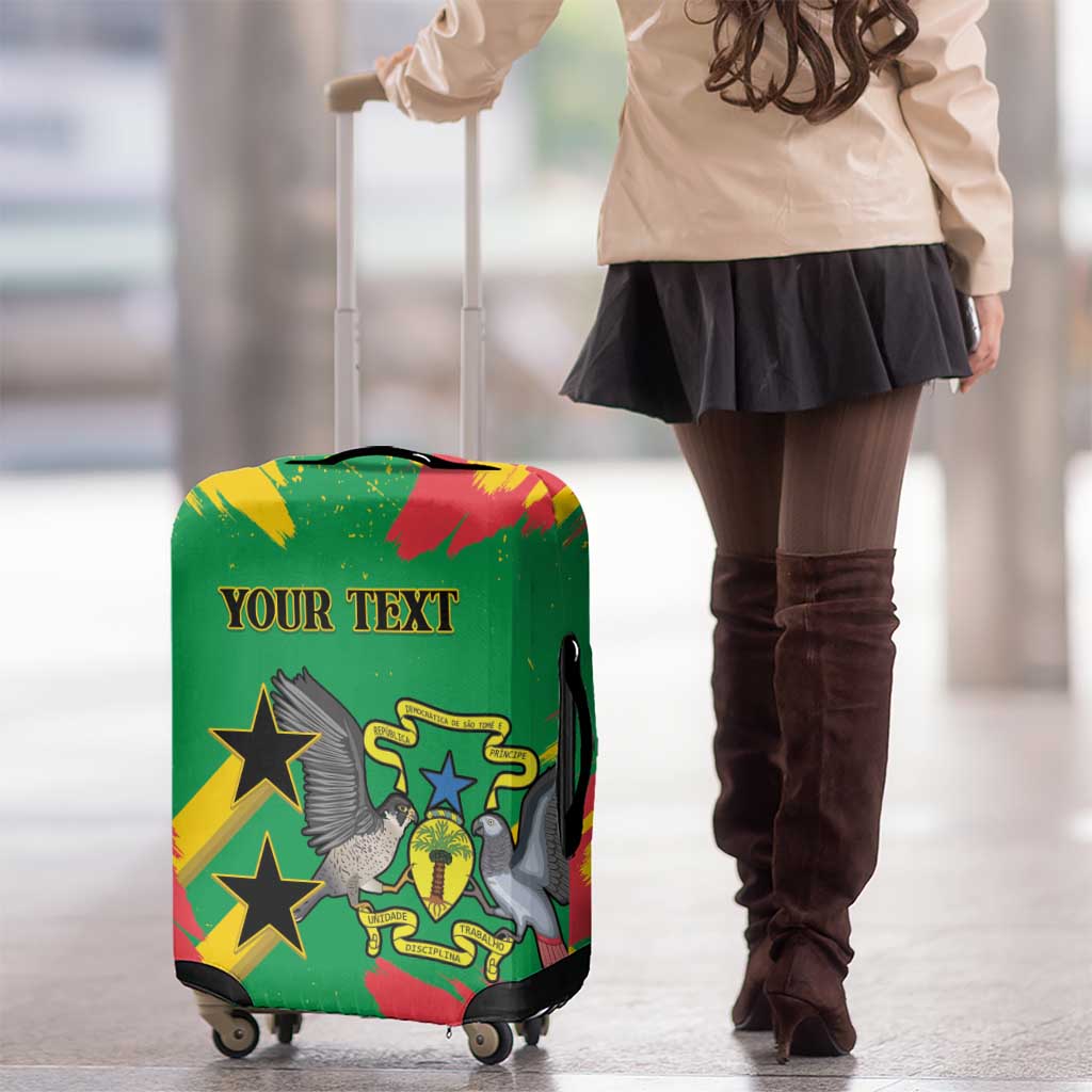 Custom Sao Tome and Principe Football Luggage Cover Selecao dos Falcoes e Papagaios LT14