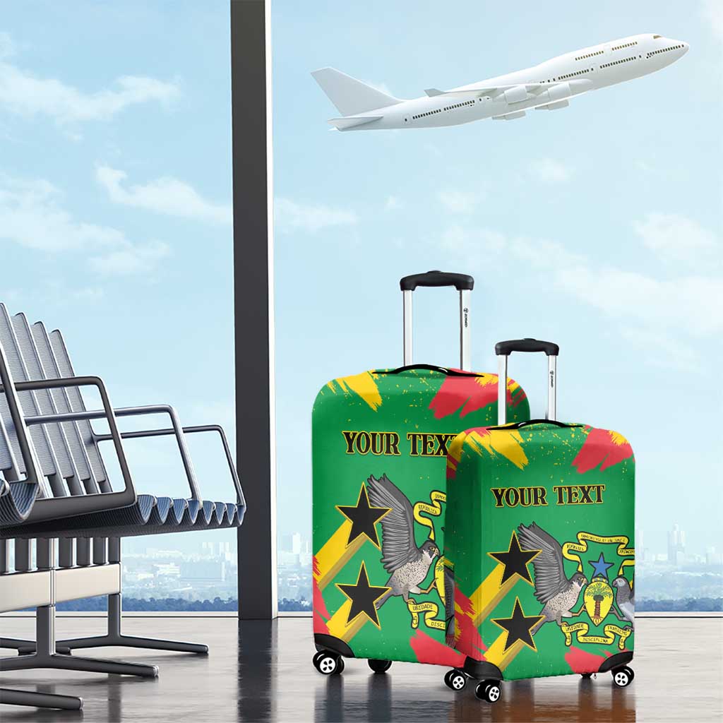 Custom Sao Tome and Principe Football Luggage Cover Selecao dos Falcoes e Papagaios LT14