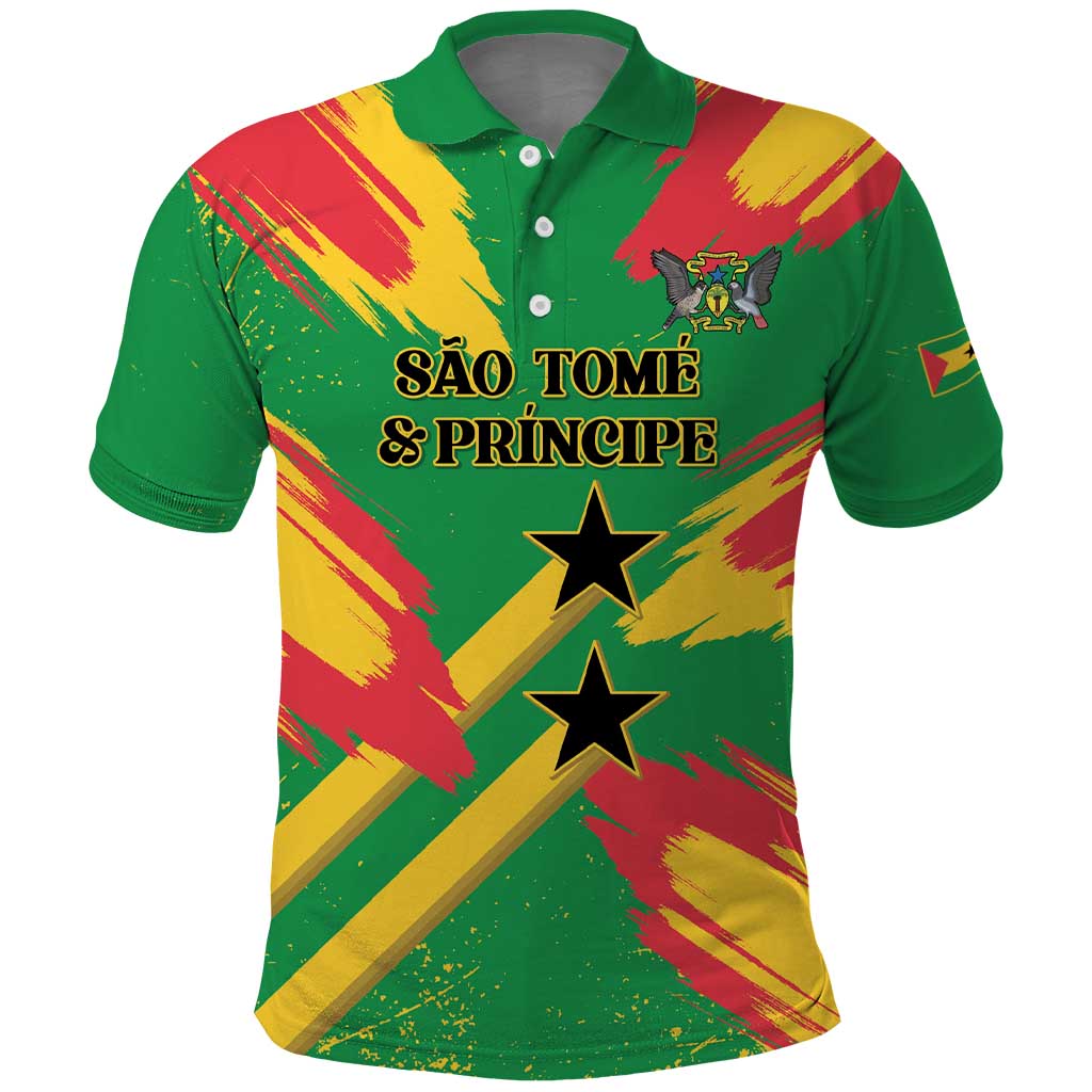 Custom Sao Tome and Principe Football Polo Shirt Selecao dos Falcoes e Papagaios LT14