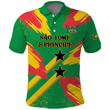 Custom Sao Tome and Principe Football Polo Shirt Selecao dos Falcoes e Papagaios LT14