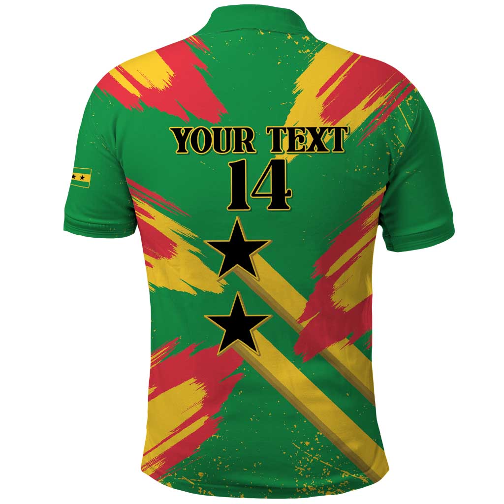 Custom Sao Tome and Principe Football Polo Shirt Selecao dos Falcoes e Papagaios LT14