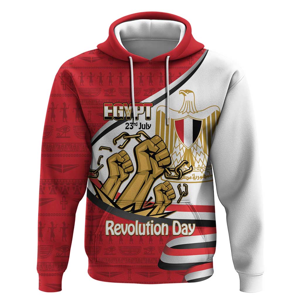 Egypt Revolution Day Hoodie Coat of Arms Egyptian Pattern LT14