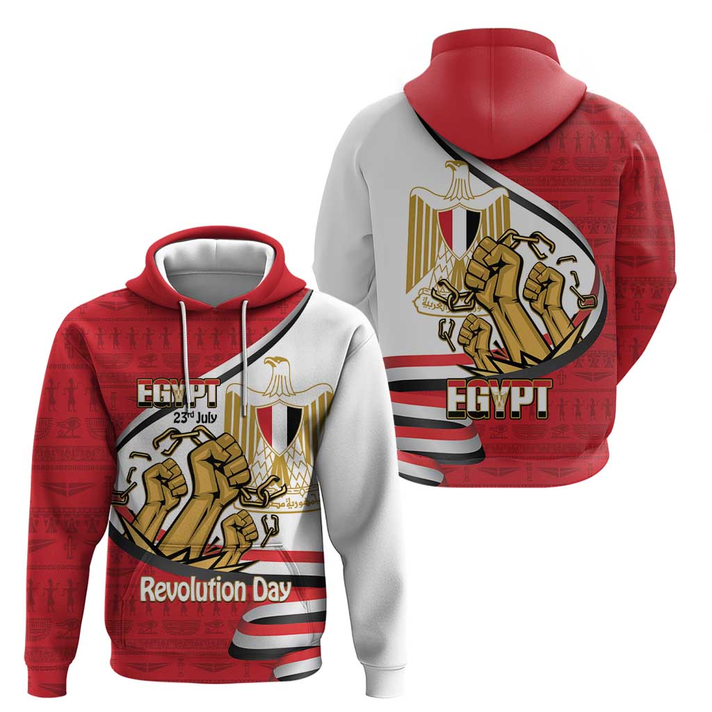 Egypt Revolution Day Hoodie Coat of Arms Egyptian Pattern LT14