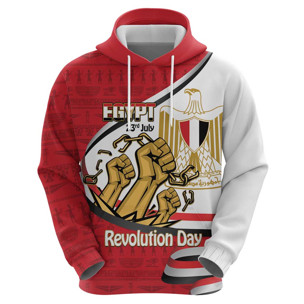 Egypt Revolution Day Hoodie Coat of Arms Egyptian Pattern LT14