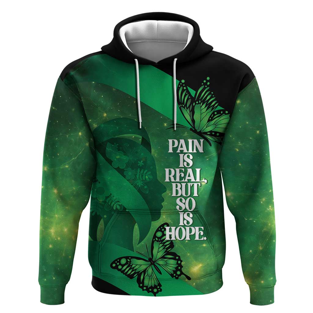 Personalised World Mental Health Awareness Month Hoodie Warriors Brave Strong Galaxy Vibes LT14
