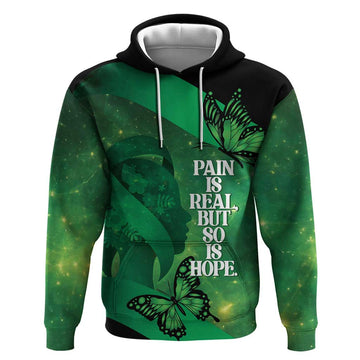 Personalised World Mental Health Awareness Month Hoodie Warriors Brave Strong Galaxy Vibes LT14