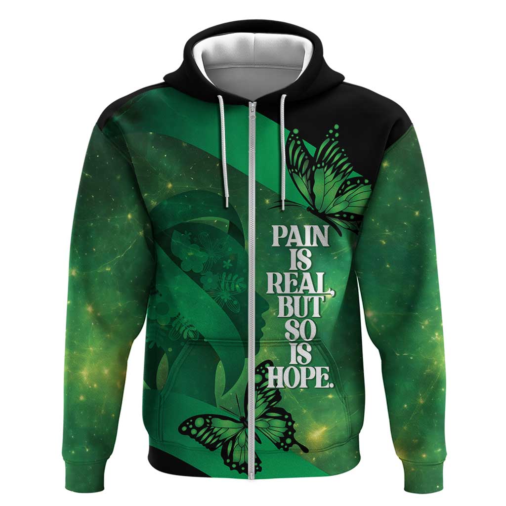 Personalised World Mental Health Awareness Month Hoodie Warriors Brave Strong Galaxy Vibes LT14