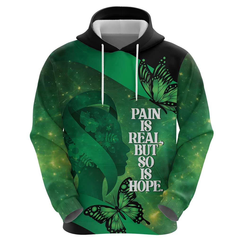 Personalised World Mental Health Awareness Month Hoodie Warriors Brave Strong Galaxy Vibes LT14