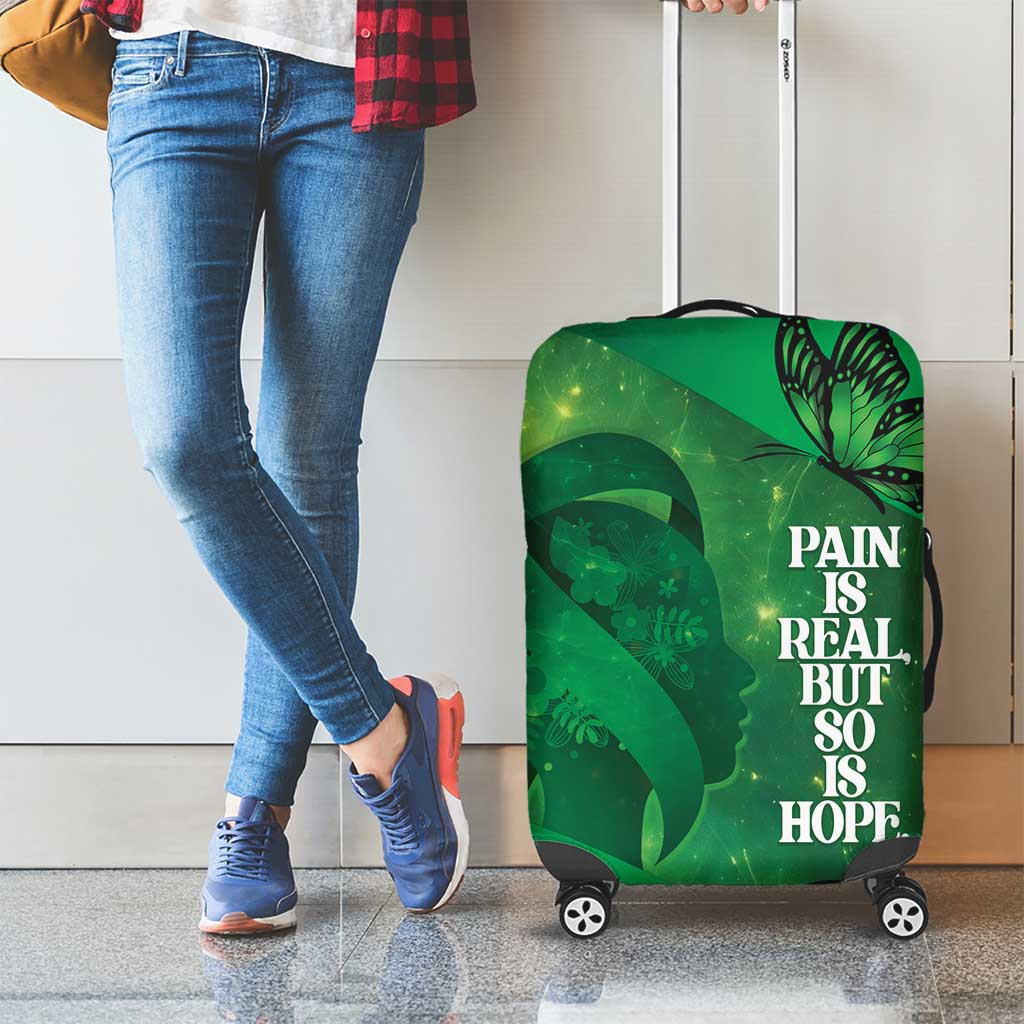 World Mental Health Awareness Month Luggage Cover Warriors Brave Strong Galaxy Vibes LT14