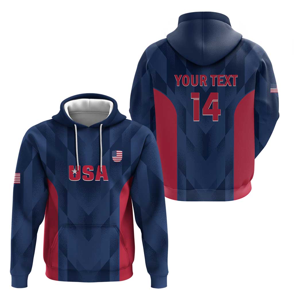 Custom USA Cricket Hoodie Go United States Simple Version LT14