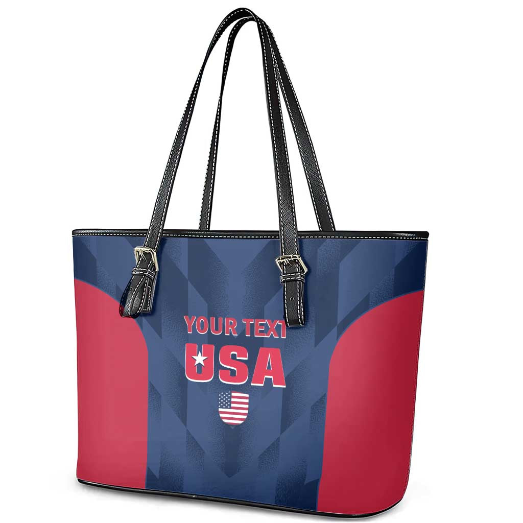 Custom USA Cricket Leather Tote Bag Go United States Simple Version LT14