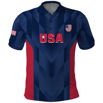 Custom USA Cricket Polo Shirt Go United States Simple Version LT14