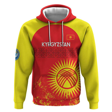 Custom Kyrgyzstan Football Hoodie Go White Falcons Sporty Style LT14