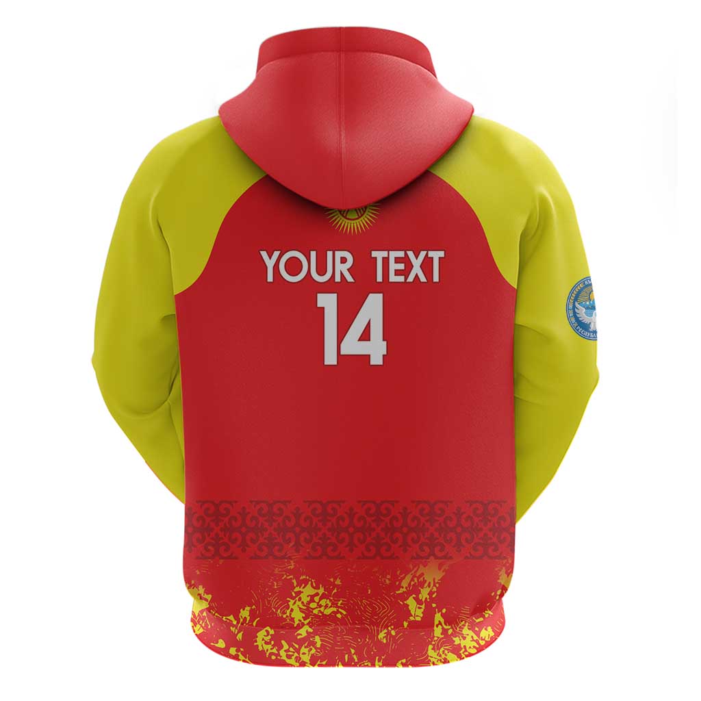 Custom Kyrgyzstan Football Hoodie Go White Falcons Sporty Style LT14