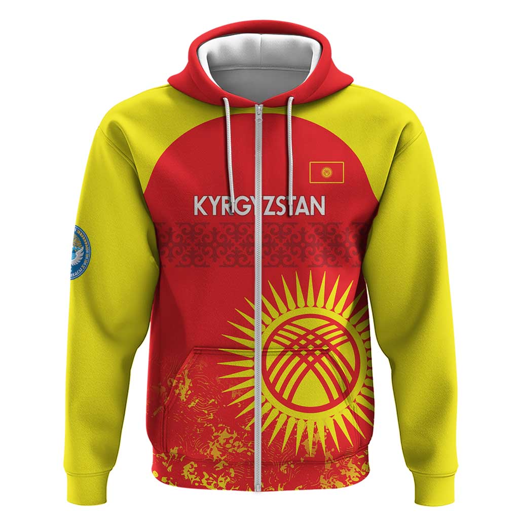 Custom Kyrgyzstan Football Hoodie Go White Falcons Sporty Style LT14