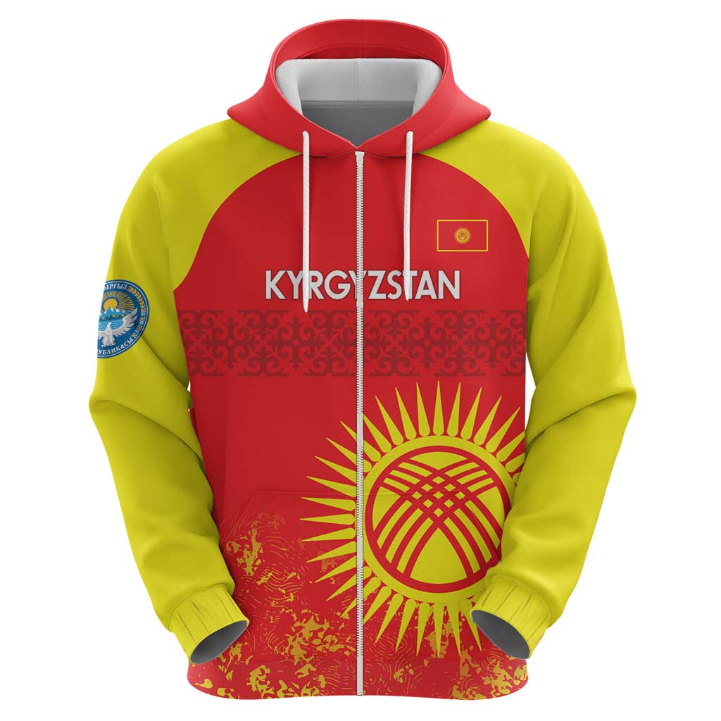 Custom Kyrgyzstan Football Hoodie Go White Falcons Sporty Style LT14