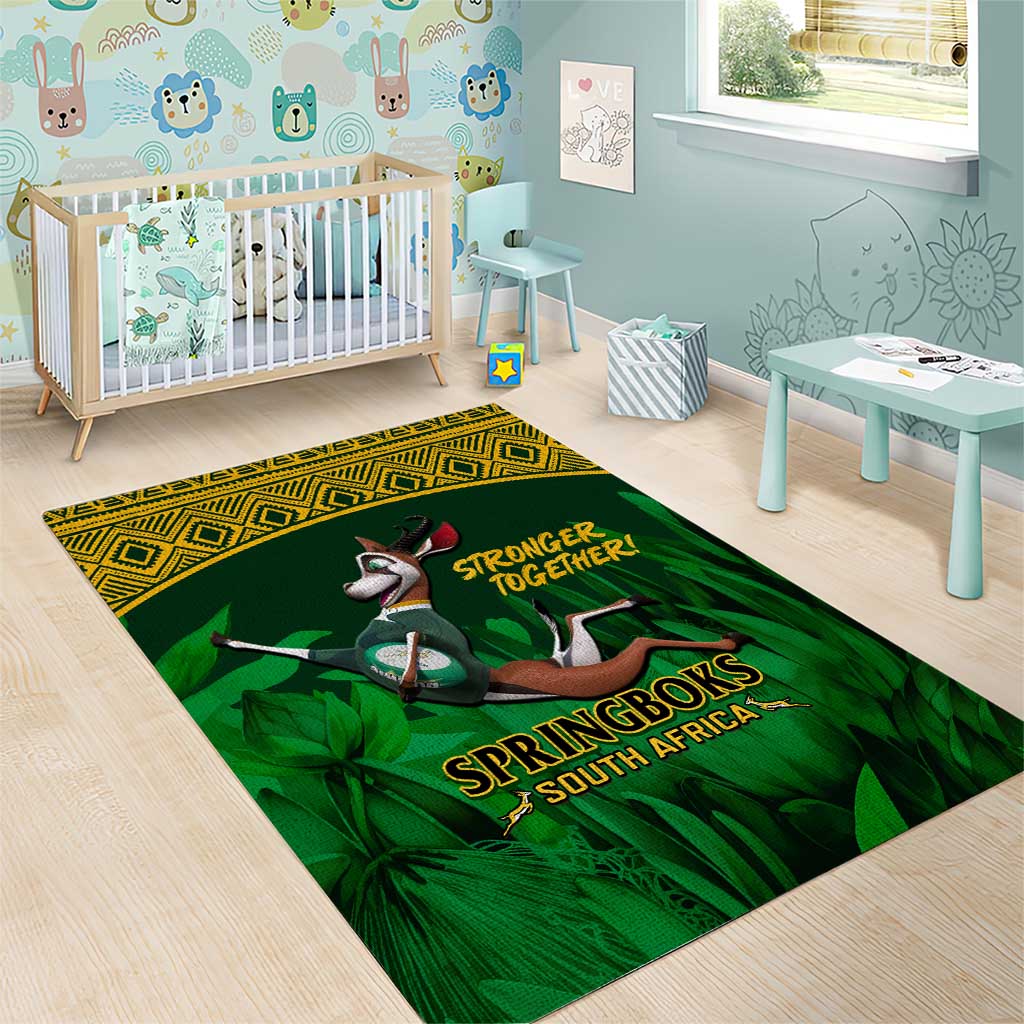 South Africa Rugby Area Rug Go Bokke World Cup Champions History LT14