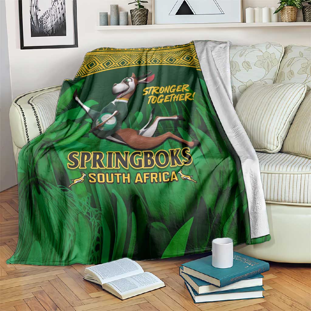 South Africa Rugby Blanket Go Bokke World Cup Champions History LT14