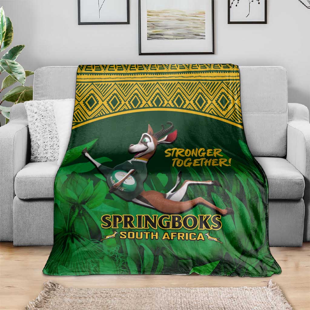 South Africa Rugby Blanket Go Bokke World Cup Champions History LT14