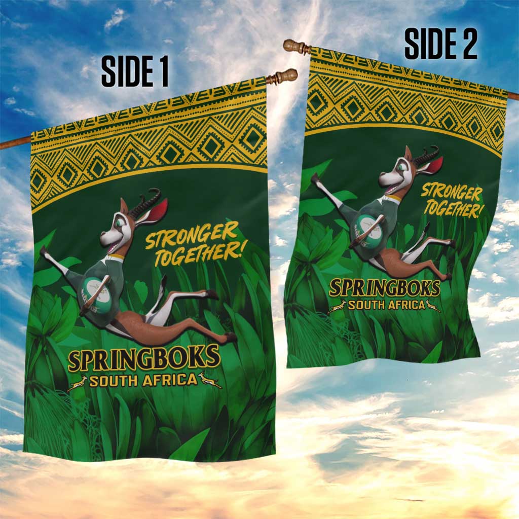 South Africa Rugby Garden Flag Go Bokke World Cup Champions History LT14