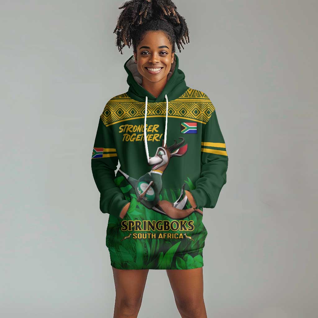 South Africa Rugby Hoodie Dress Go Bokke World Cup Champions History LT14
