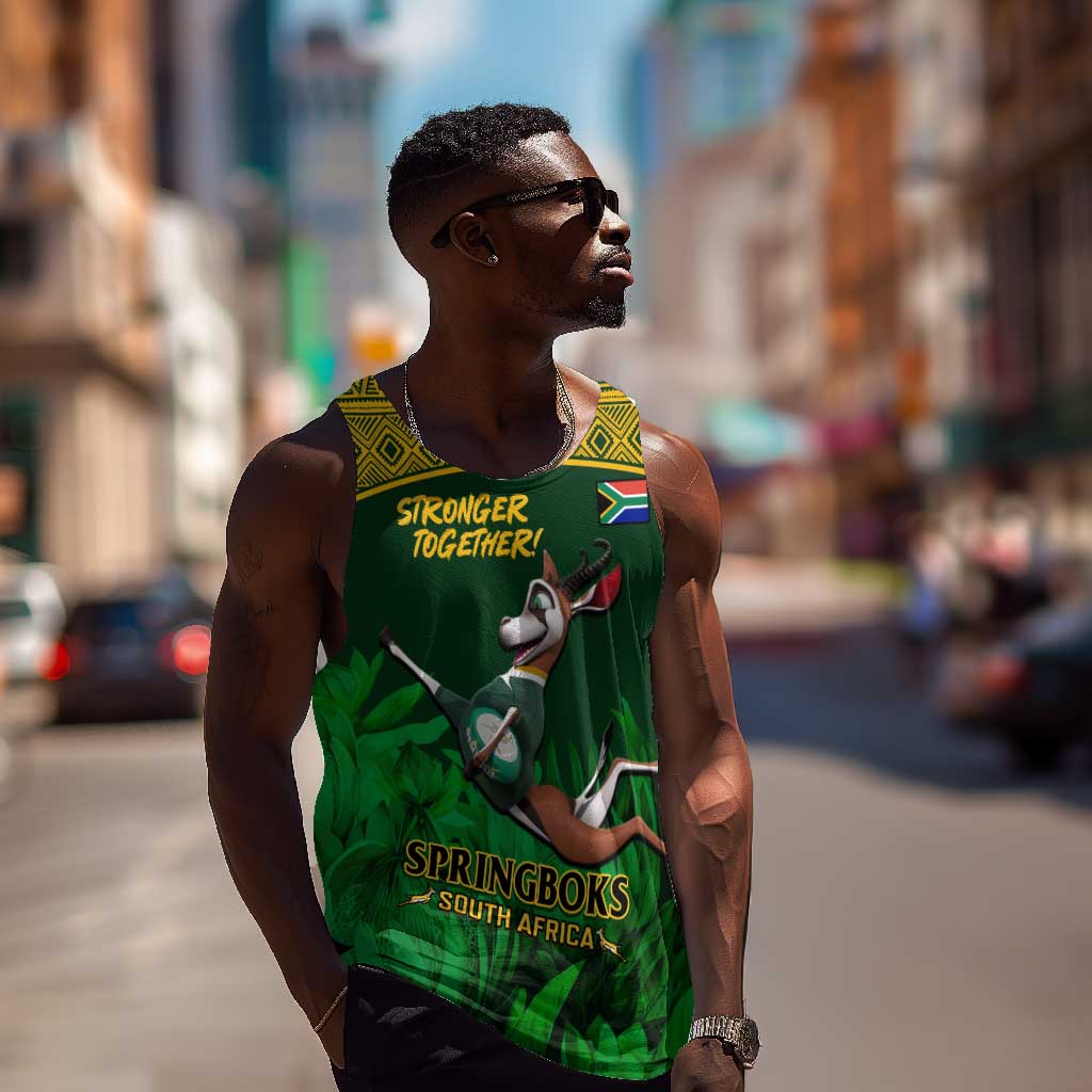 South Africa Rugby Men Tank Top Go Bokke World Cup Champions History LT14