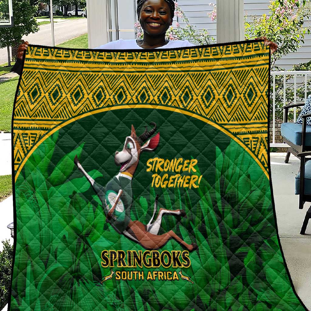 South Africa Rugby Quilt Go Bokke World Cup Champions History LT14