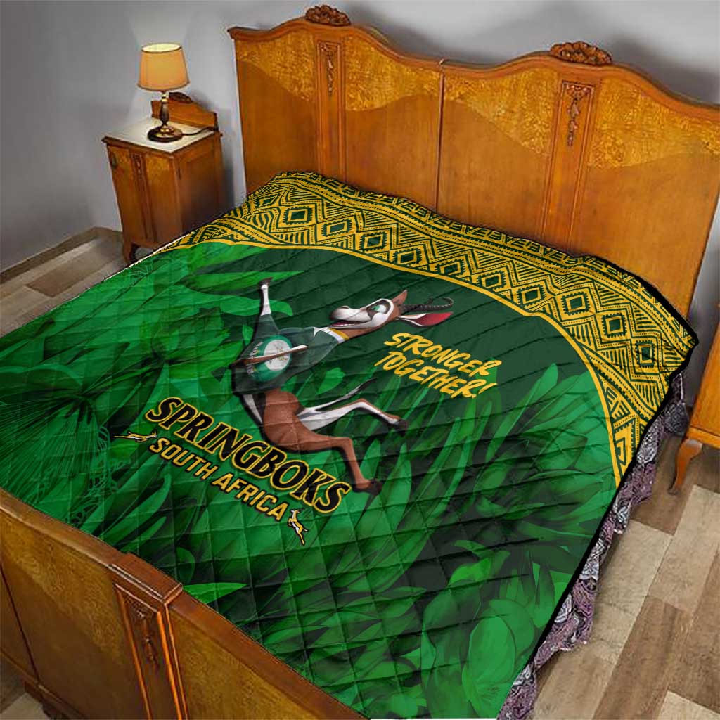 South Africa Rugby Quilt Go Bokke World Cup Champions History LT14