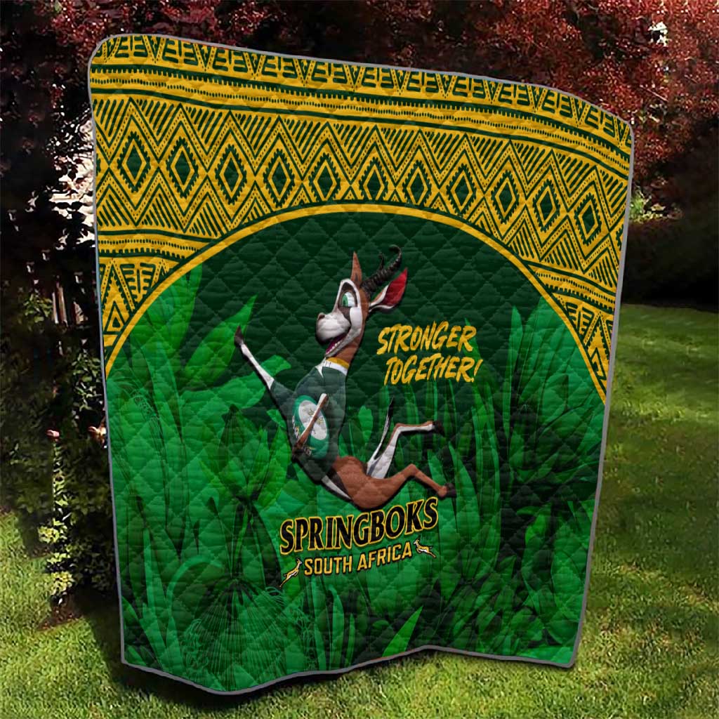 South Africa Rugby Quilt Go Bokke World Cup Champions History LT14