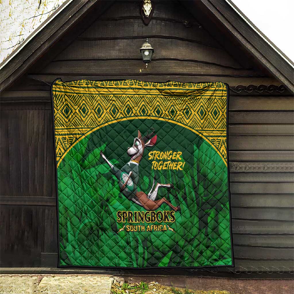 South Africa Rugby Quilt Go Bokke World Cup Champions History LT14