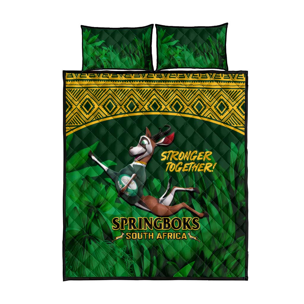 South Africa Rugby Quilt Bed Set Go Bokke World Cup Champions History LT14