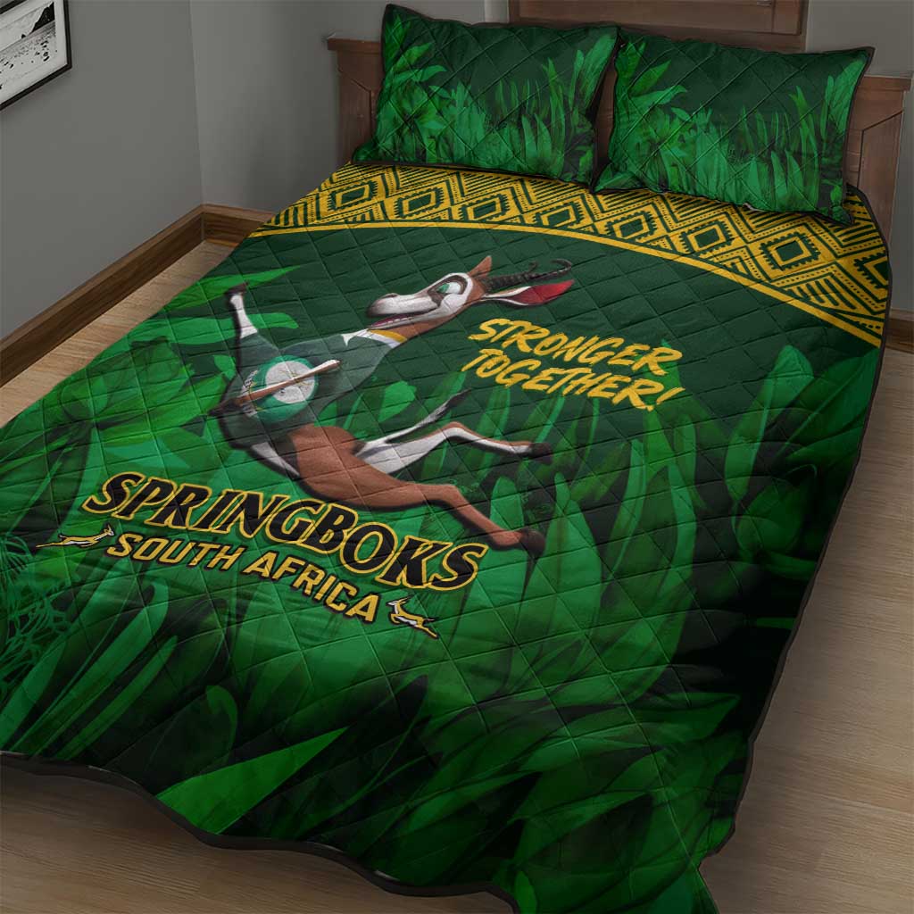 South Africa Rugby Quilt Bed Set Go Bokke World Cup Champions History LT14