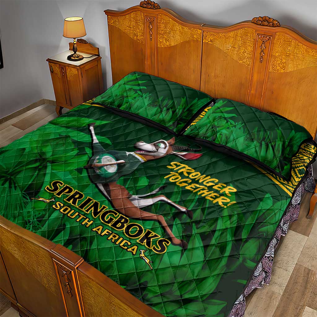 South Africa Rugby Quilt Bed Set Go Bokke World Cup Champions History LT14
