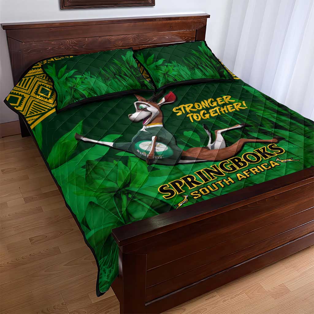 South Africa Rugby Quilt Bed Set Go Bokke World Cup Champions History LT14