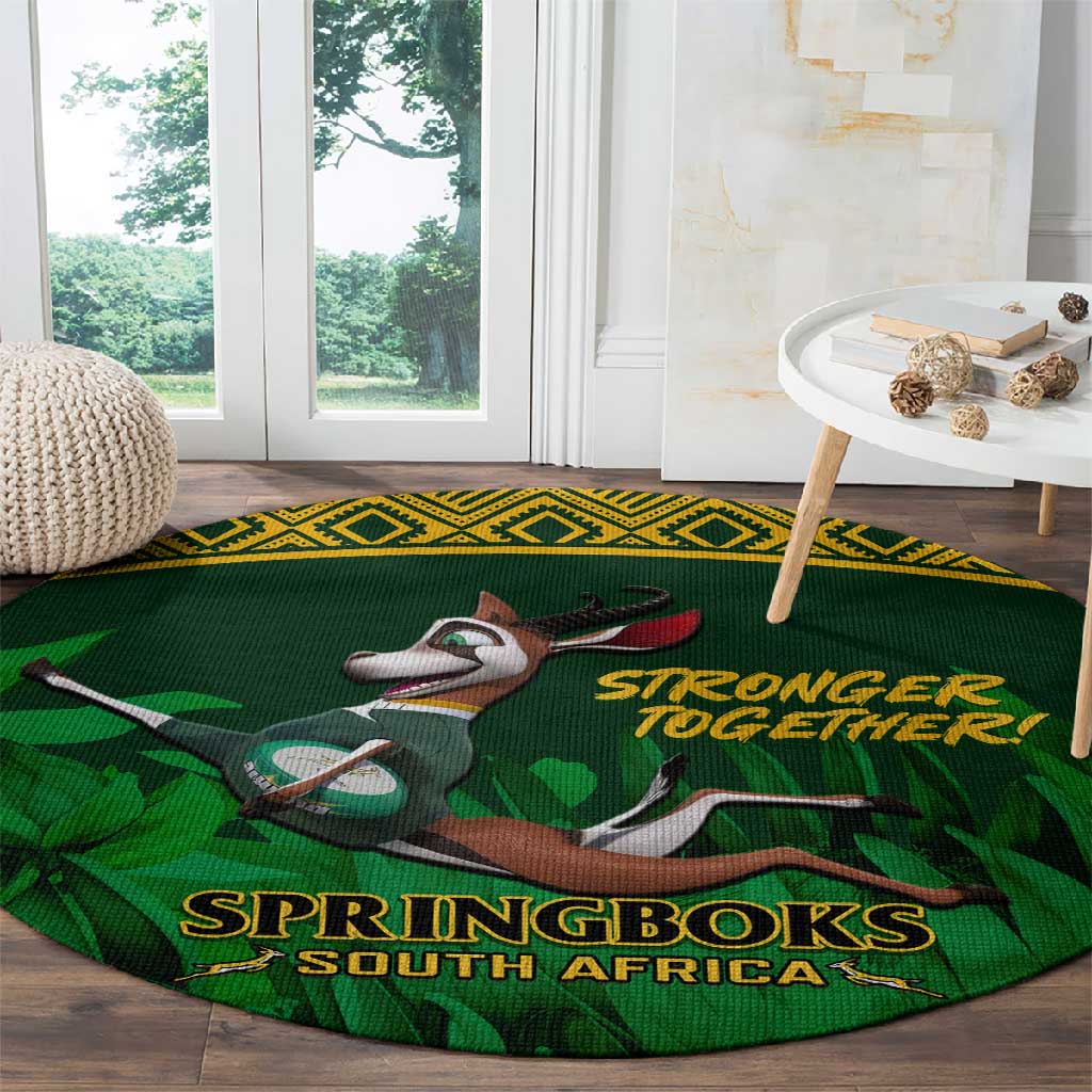 South Africa Rugby Round Carpet Go Bokke World Cup Champions History LT14