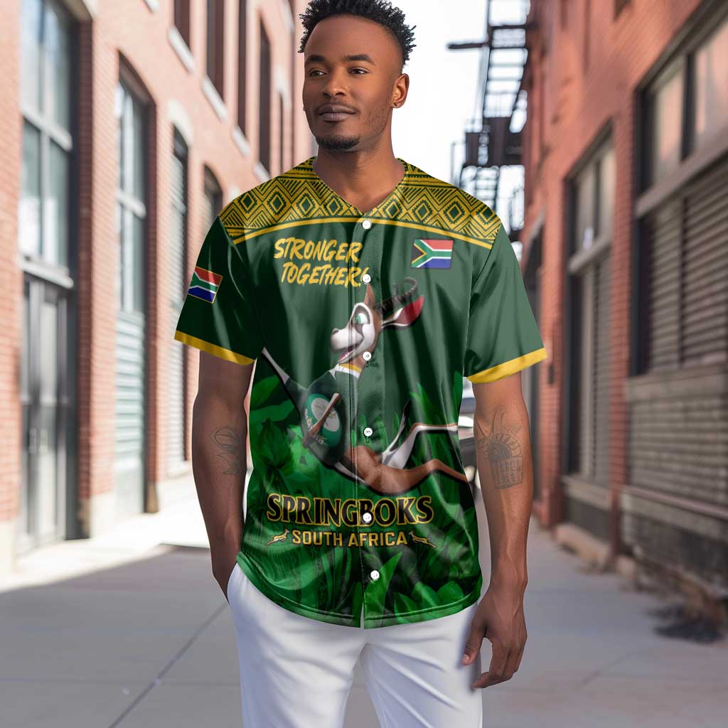 Custom South Africa Rugby Baseball Jersey Go Bokke World Cup Champions History LT14