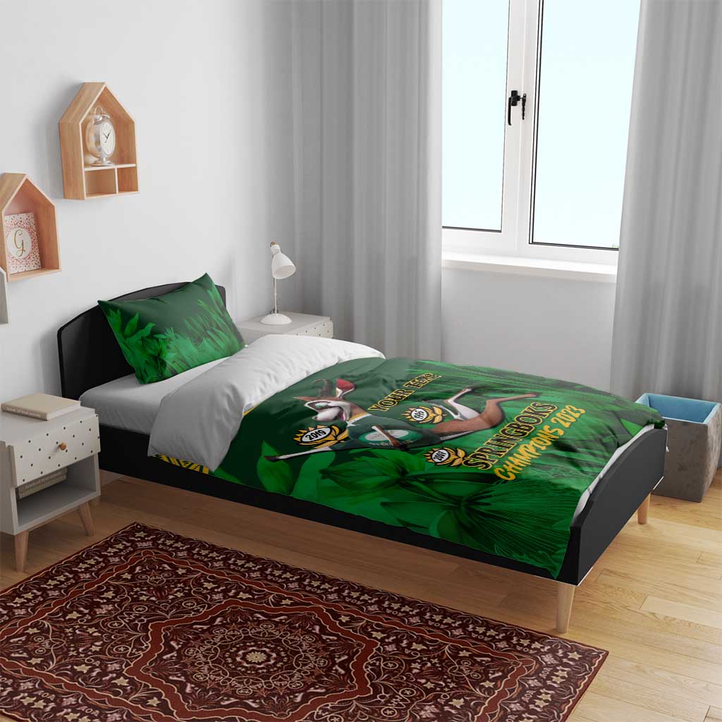 Custom South Africa Rugby Bedding Set Go Bokke World Cup Champions History LT14