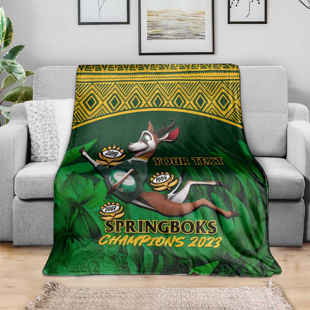 Custom South Africa Rugby Blanket Go Bokke World Cup Champions History LT14