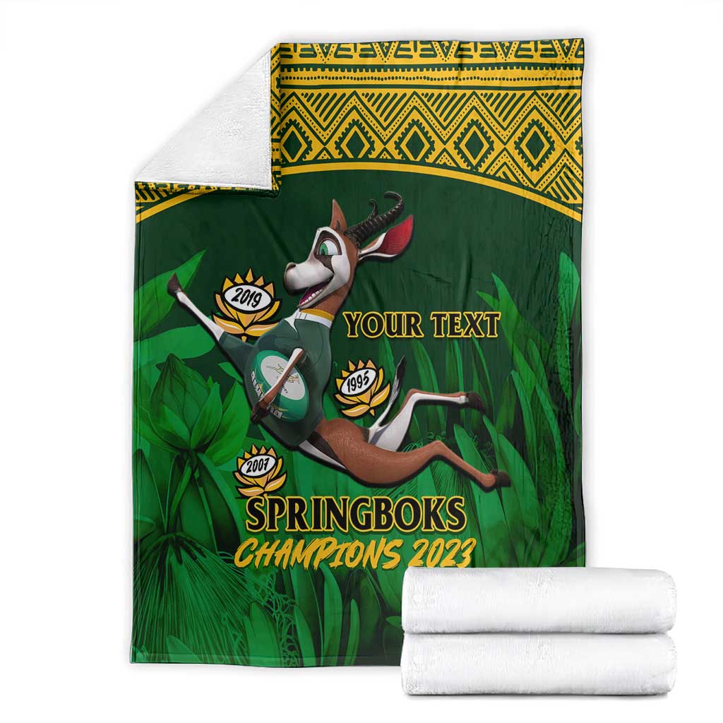 Custom South Africa Rugby Blanket Go Bokke World Cup Champions History LT14