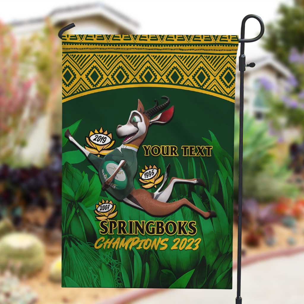 Custom South Africa Rugby Garden Flag Go Bokke World Cup Champions History LT14