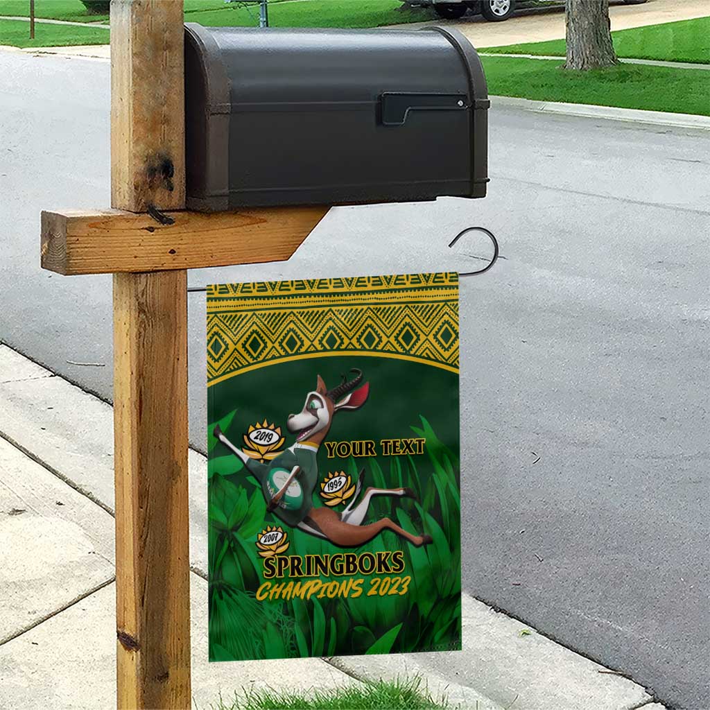 Custom South Africa Rugby Garden Flag Go Bokke World Cup Champions History LT14