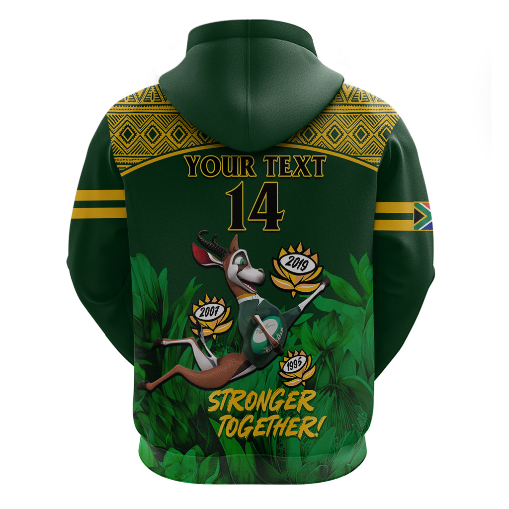 Custom South Africa Rugby Hoodie Go Bokke World Cup Champions History LT14