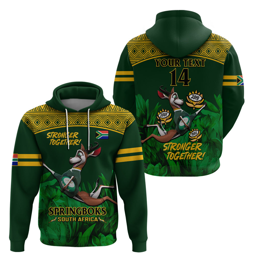 Custom South Africa Rugby Hoodie Go Bokke World Cup Champions History LT14