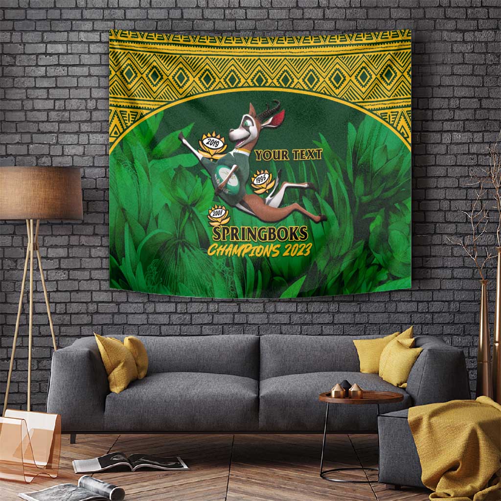 Custom South Africa Rugby Tapestry Go Bokke World Cup Champions History LT14